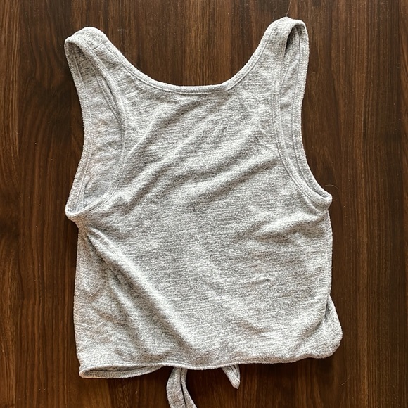 Aritzia Light Grey Tied Tank Top - Picture 4 of 4